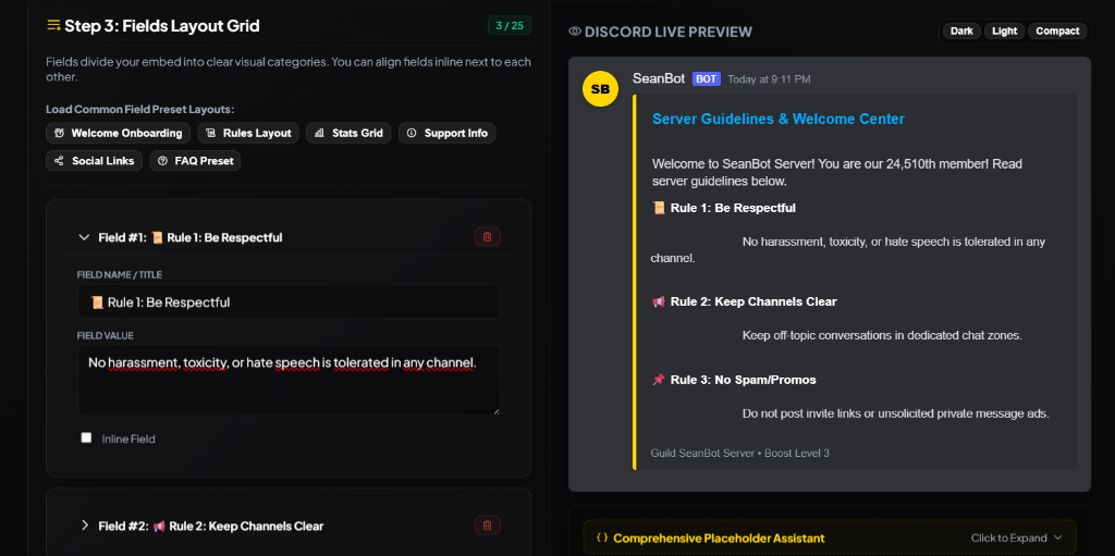 Web Dashboard Embed Builder